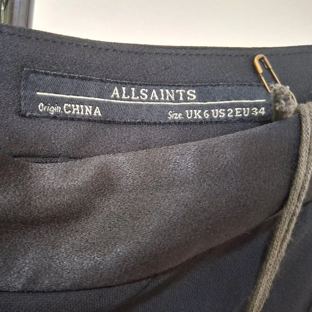 All Saints Black Skirt Shorts